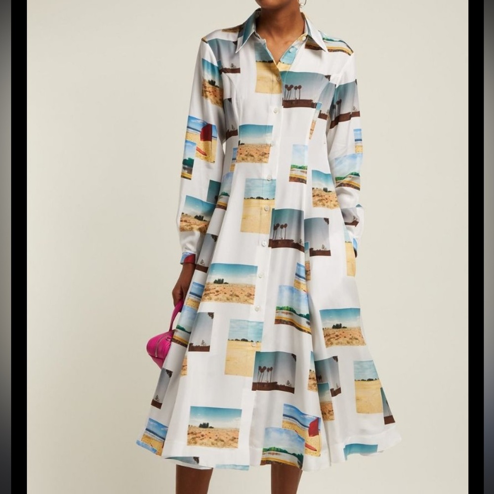 Calvin Klein 205w39nyc Silk Scenic Dress